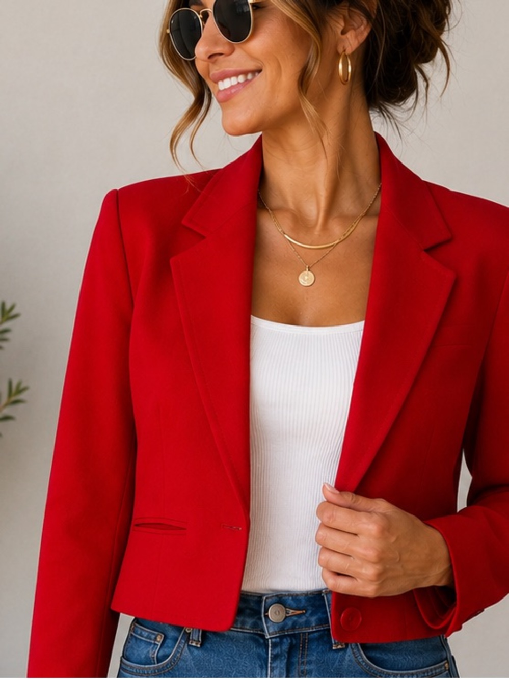 Vintage Pendleton Red 100% Virgin Wool Blazer Jacket USA Made